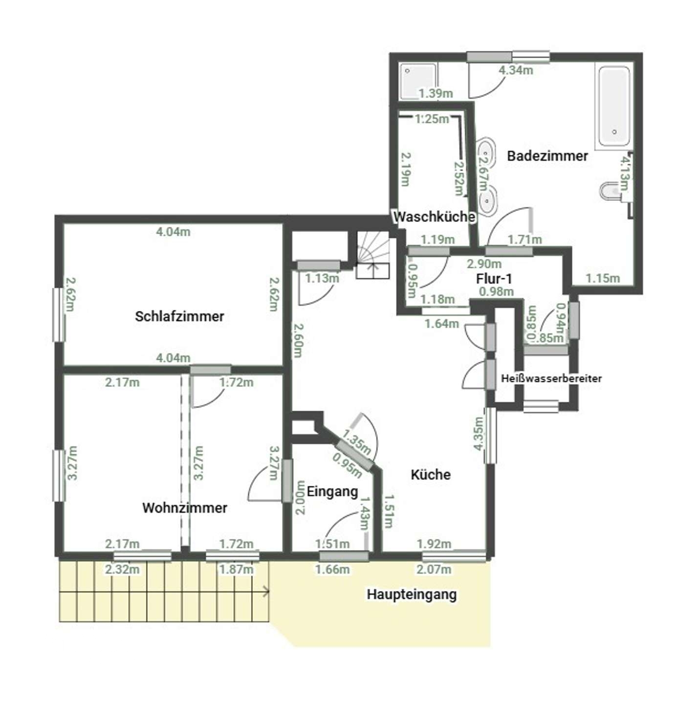 1. Etage. Keine Haftung.